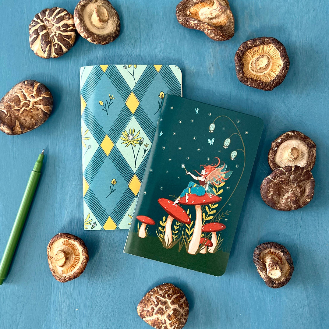 Wildflower Argyle Pocket Notebook