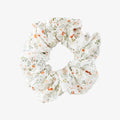 Floral patterned scrunchie on a white background