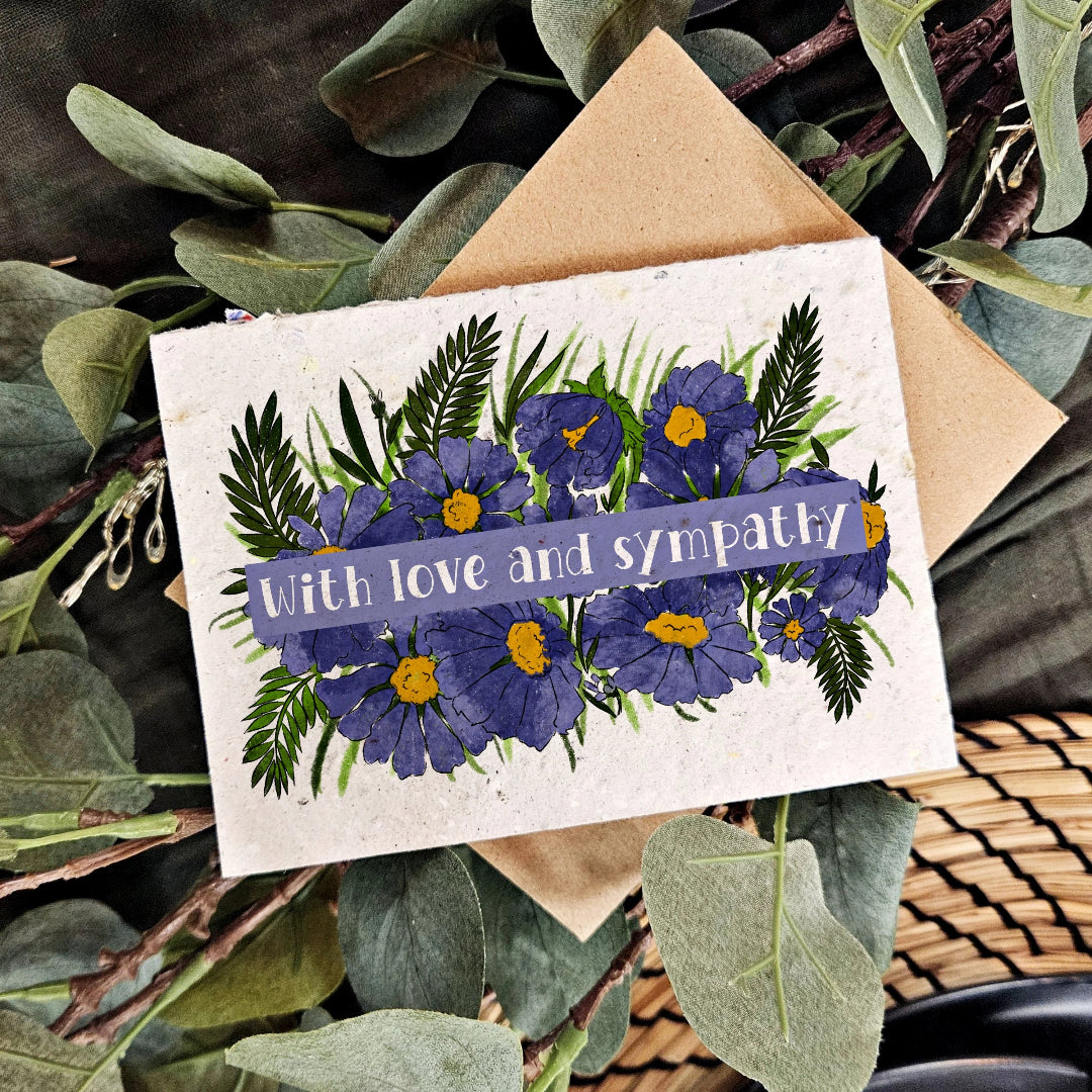 With Love and Sympathy Plantable Card