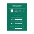 Punch Needle Kit packaging with instructions on a green background