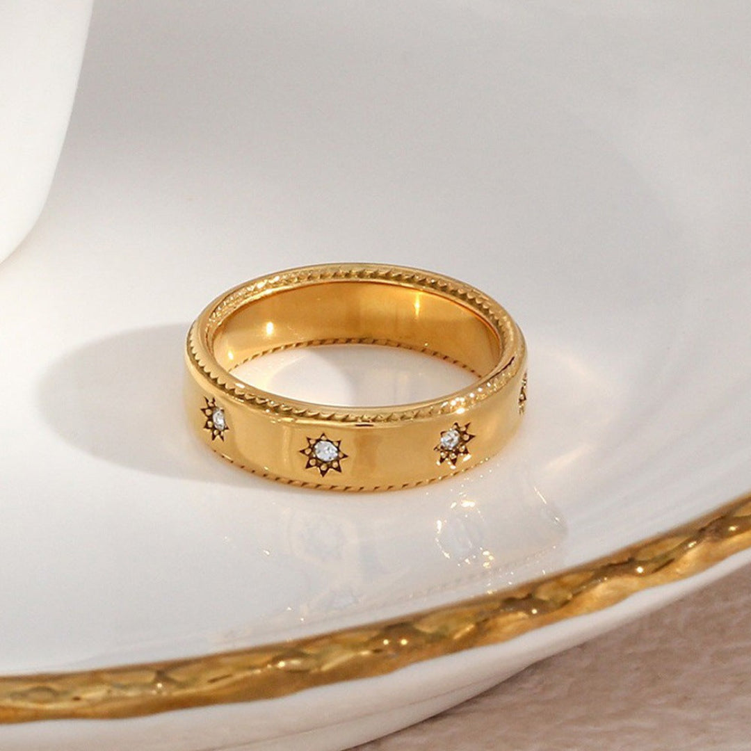 Zircon Star Ring