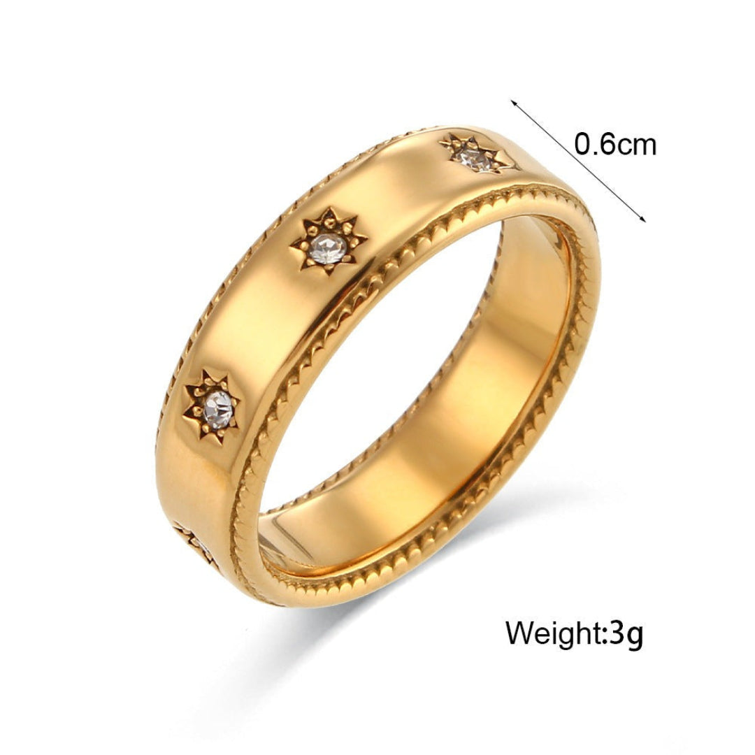 Zircon Star Ring
