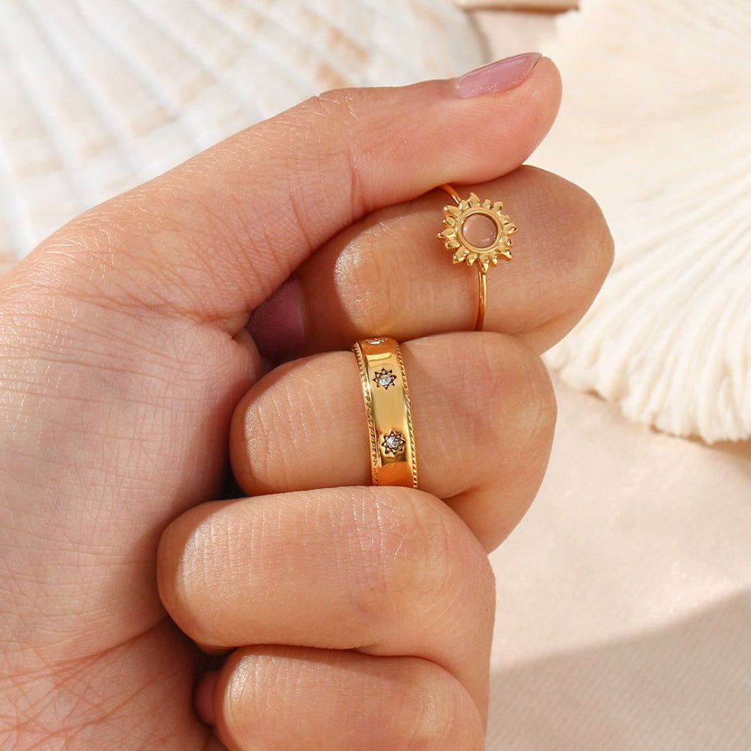 Zircon Star Ring