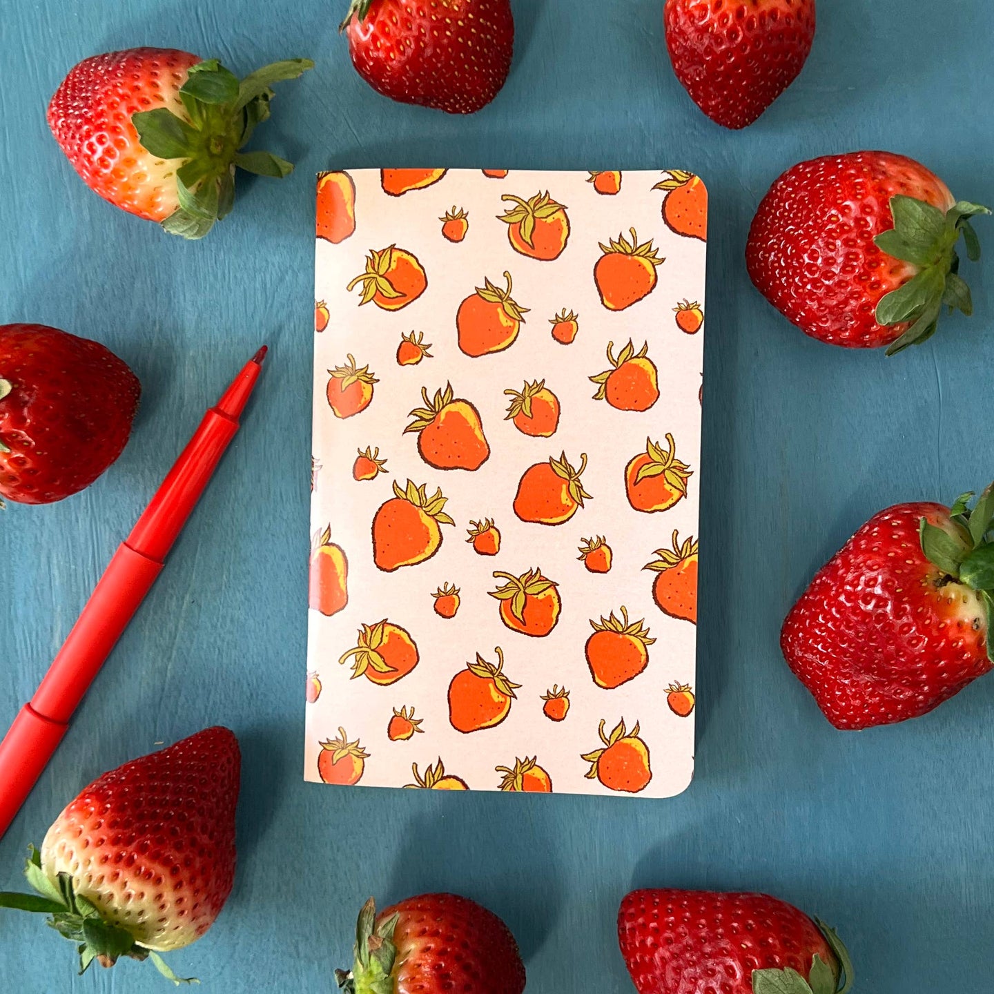 Sweet Strawberries Pocket Notebook