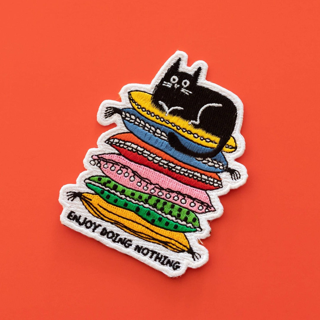 Lazy Cat Embroidered Patch
