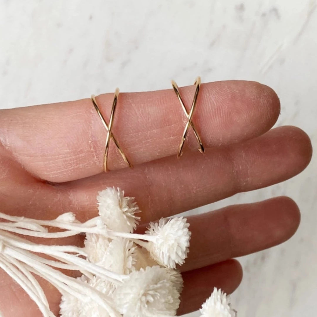Baby Double Helix Hoops