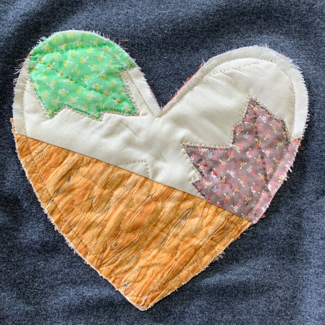 Quilted Heart Sweater | Small