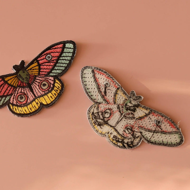 Vibrant Moth Embroidered Patch