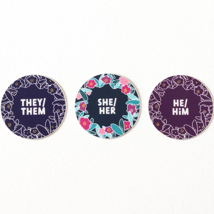 He/Him Pronouns Vinyl Sticker