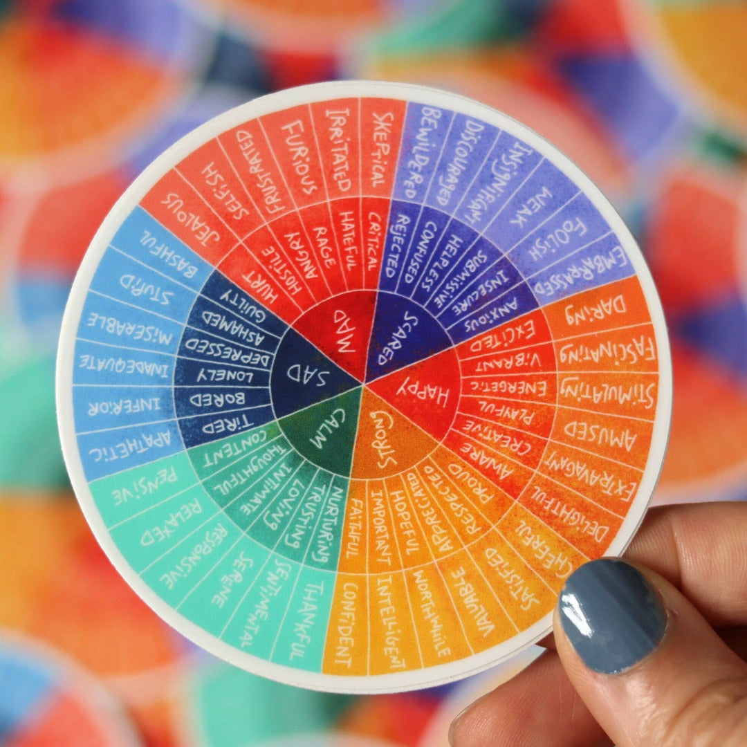 Emotion Wheel Vinyl Sticker | RippleSplash Studio – Cheerfully Made ...