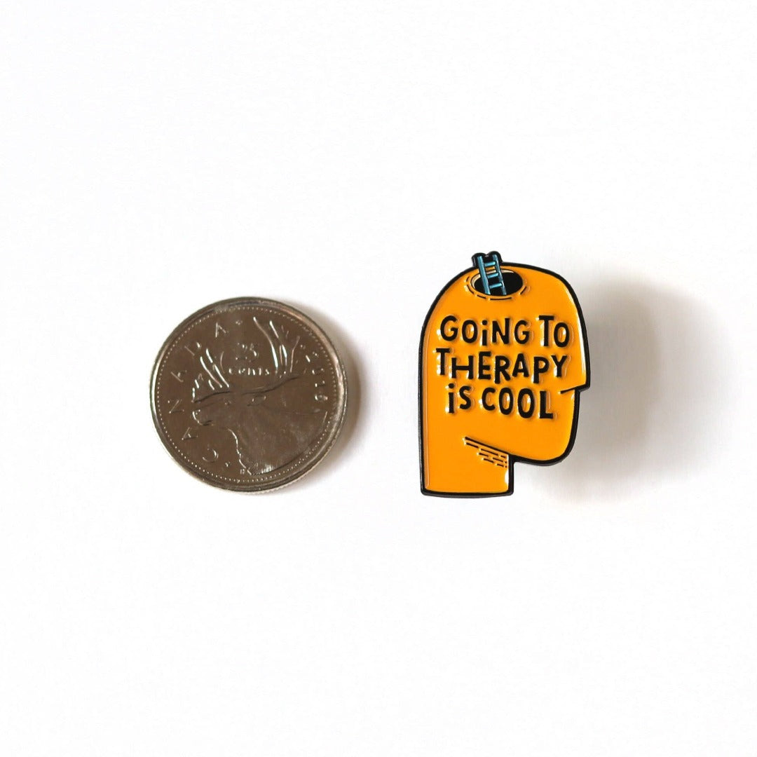 Therapy Positive Message Enamel Pin