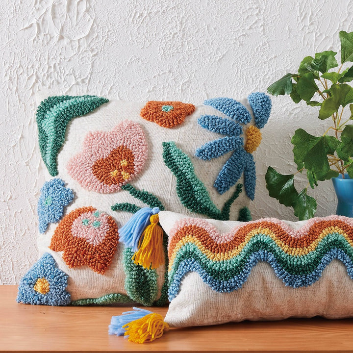 Rainbow Florals Hook Pillow