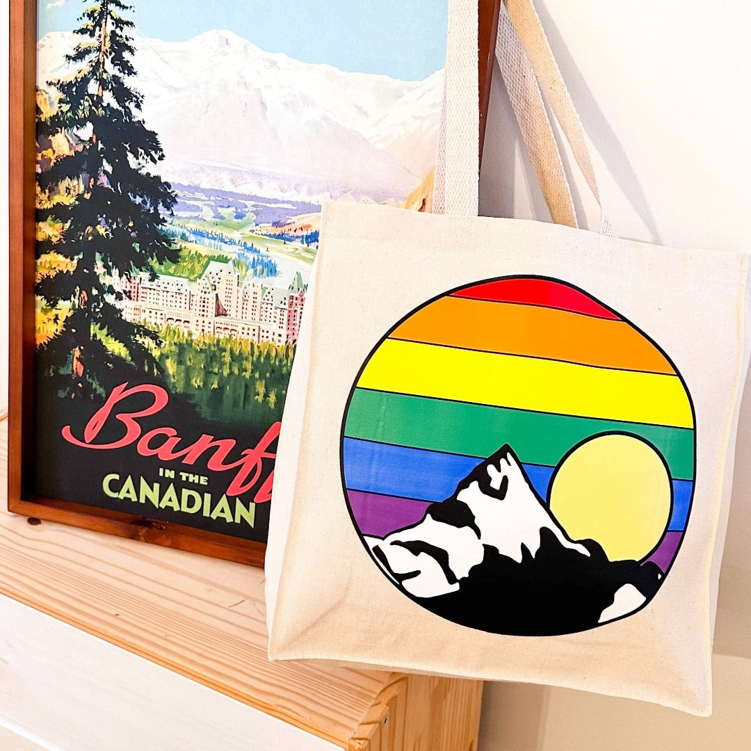 Mountain Sunrise Canvas Tote Bag