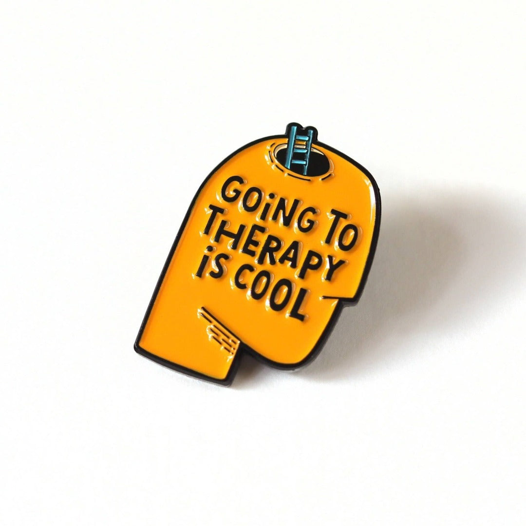 Therapy Positive Message Enamel Pin