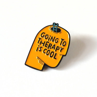 Therapy Positive Message Enamel Pin