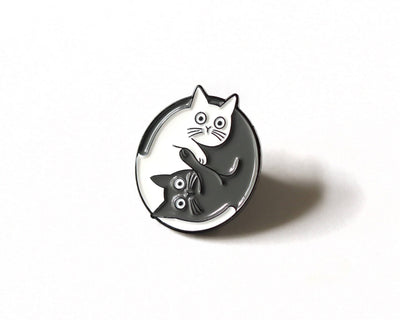 Yin Yang Cats Enamel Pin