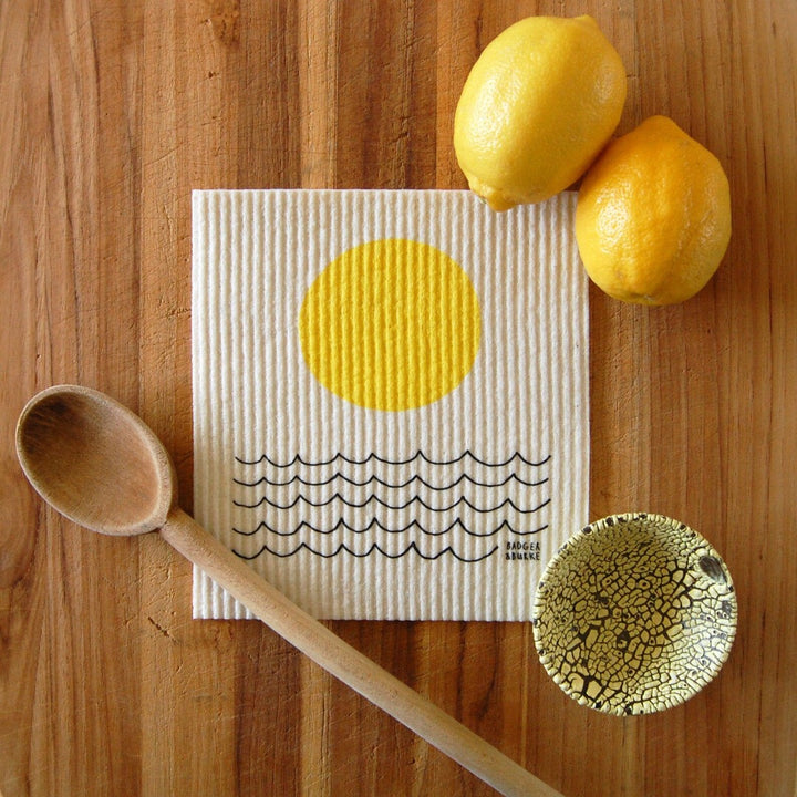 Sun and Waves Sponge Cloth