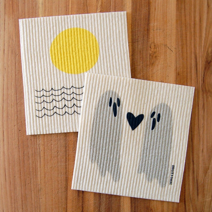 Sun and Waves Sponge Cloth