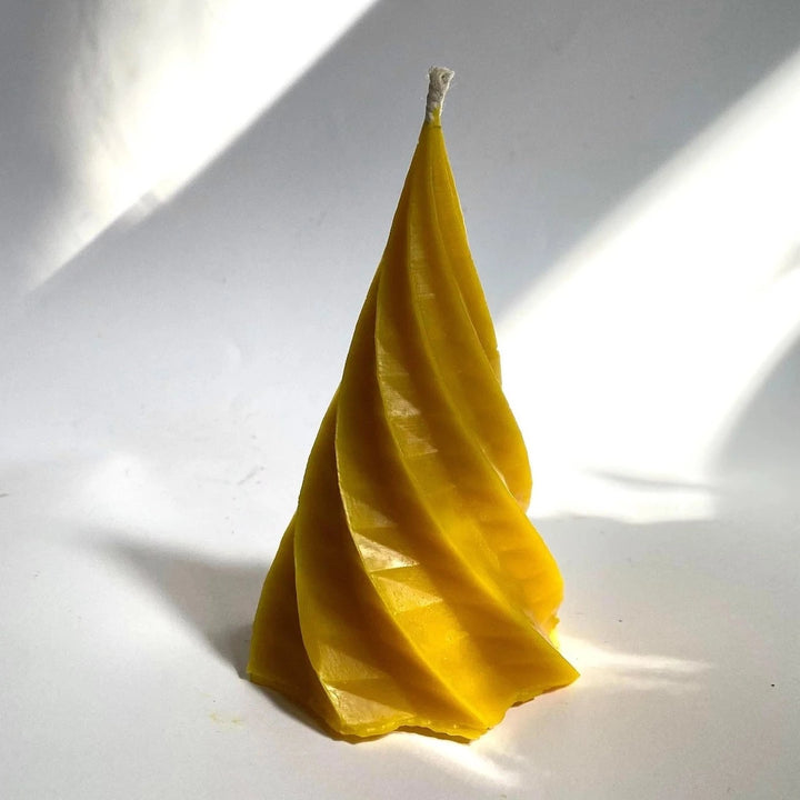 Faceted Tree Beeswax Candle
