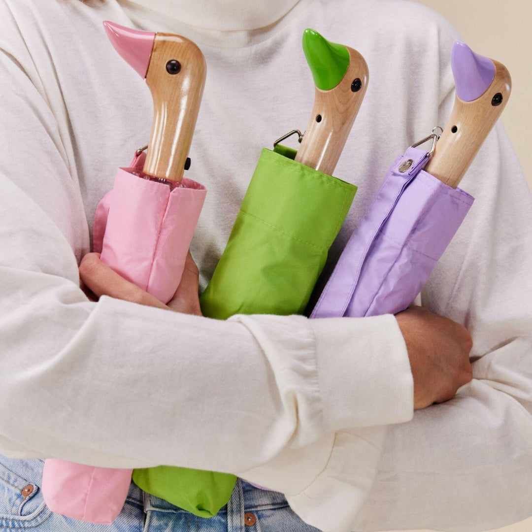 Pink Eco-Friendly Duck Umbrella