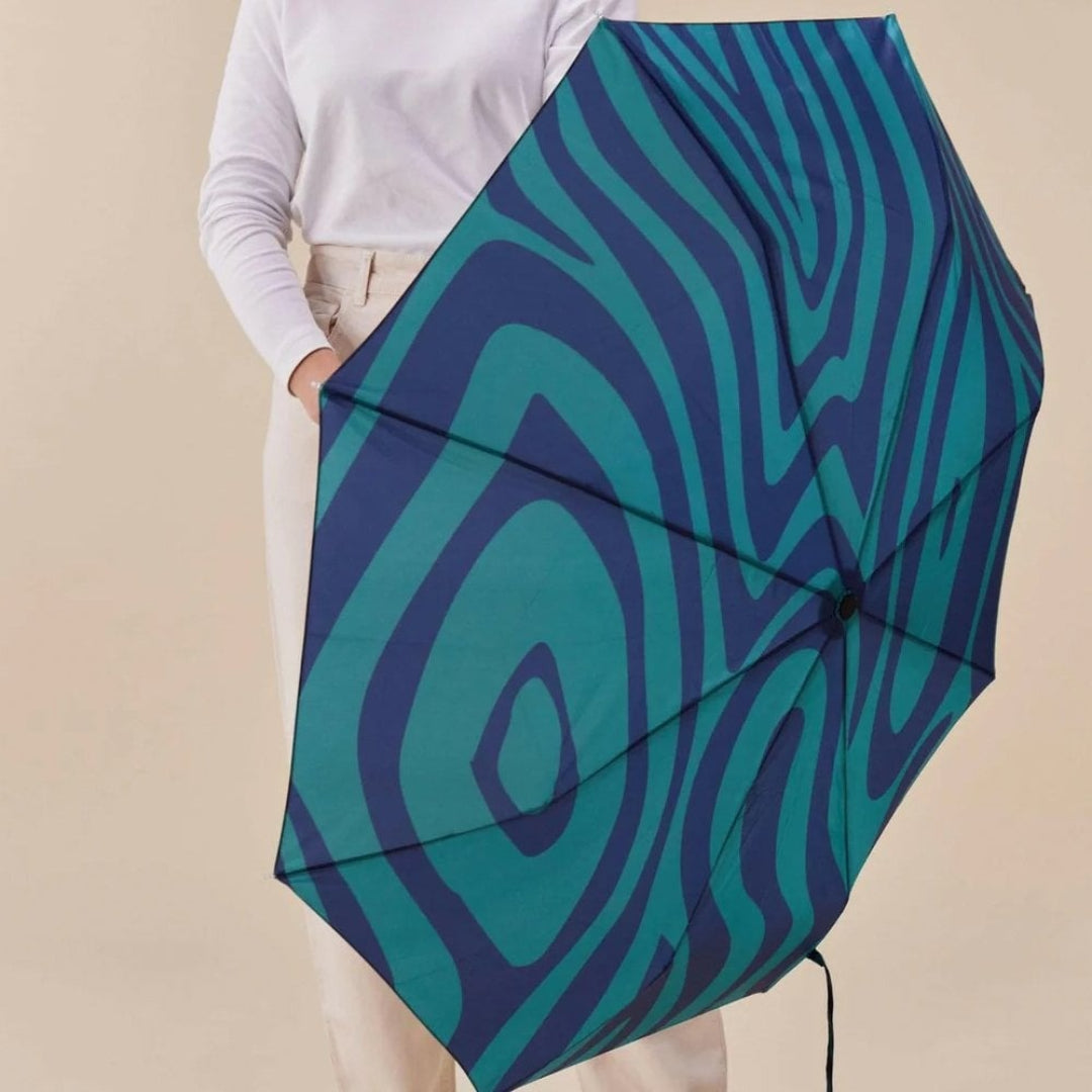 Swirl in Blue Eco-Friendly Duck Umbrella
