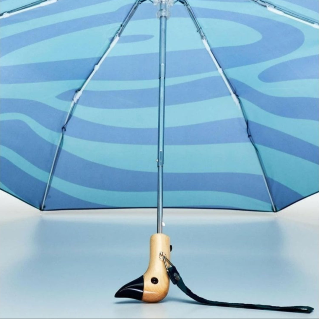 Swirl in Blue Eco-Friendly Duck Umbrella