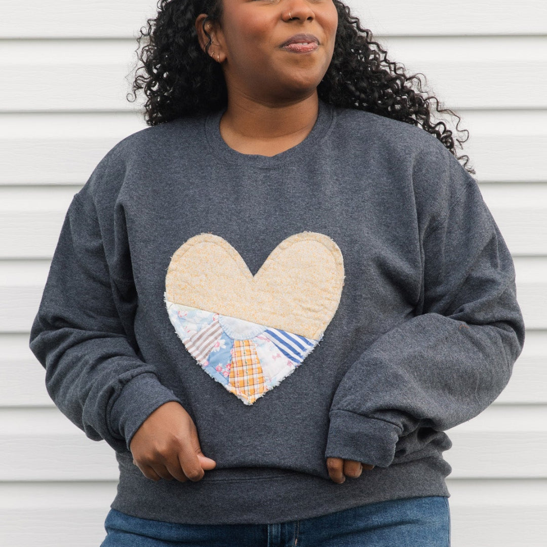 Quilted Heart Sweater | Large