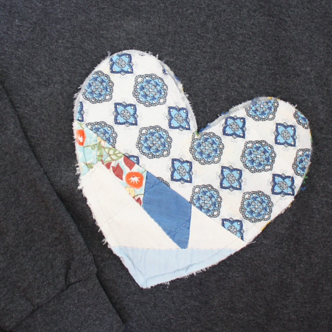 Quilted Heart Sweater | Small