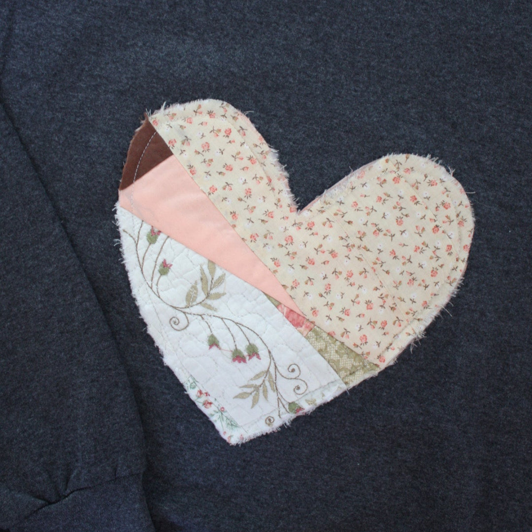 Quilted Heart Sweater | Small