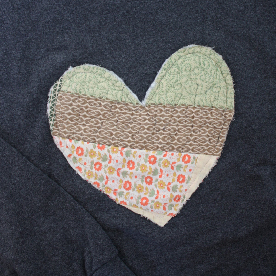 Quilted Heart Sweater | Medium