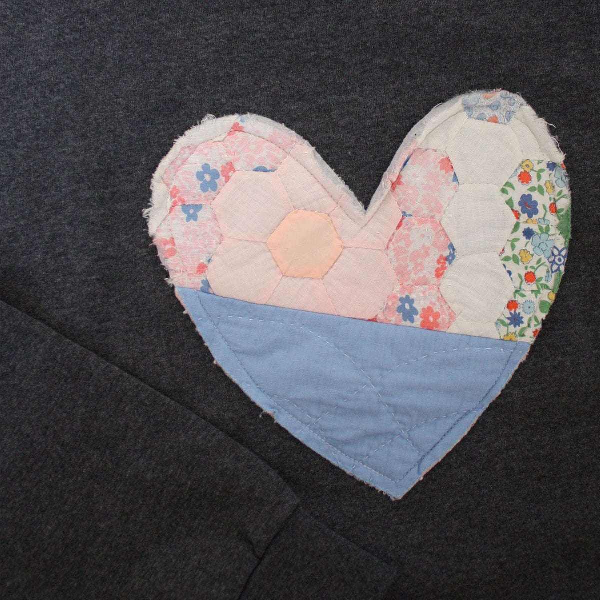 Quilted Heart Sweater | Medium