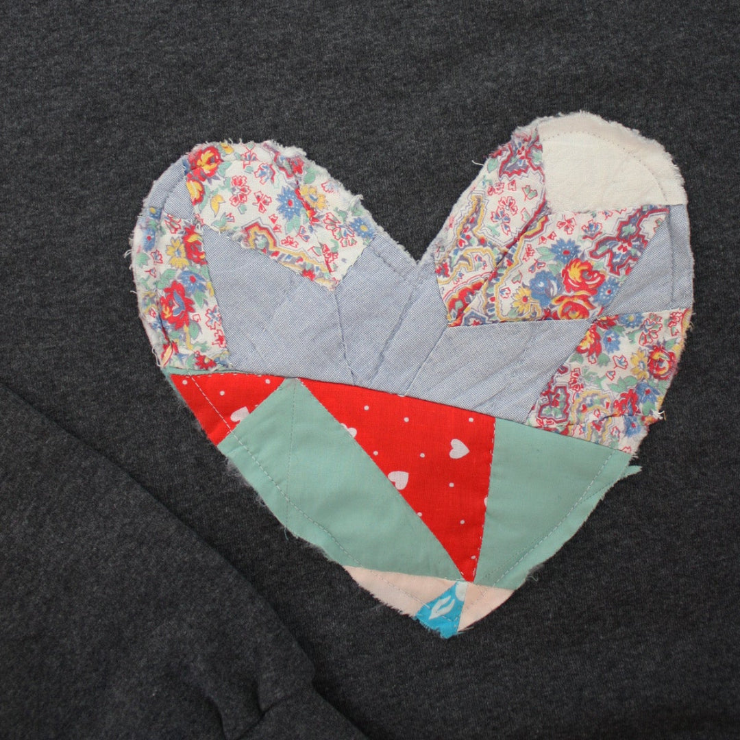 Quilted Heart Sweater | Medium