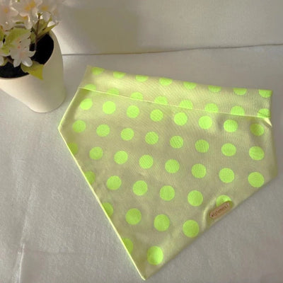 Yellow Polka Dot Dog Bandanas