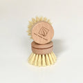 stack of two wooden dish brush replacement heads