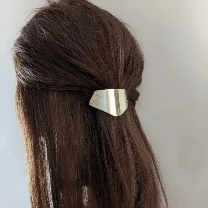 Brass Shield Barrette
