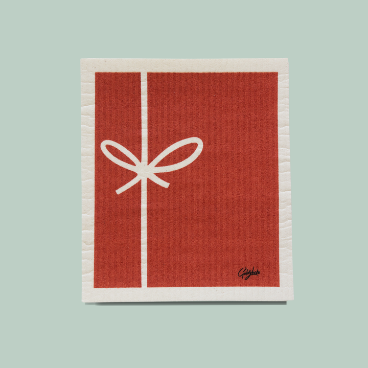 Red Gift Swedish Dishcloth