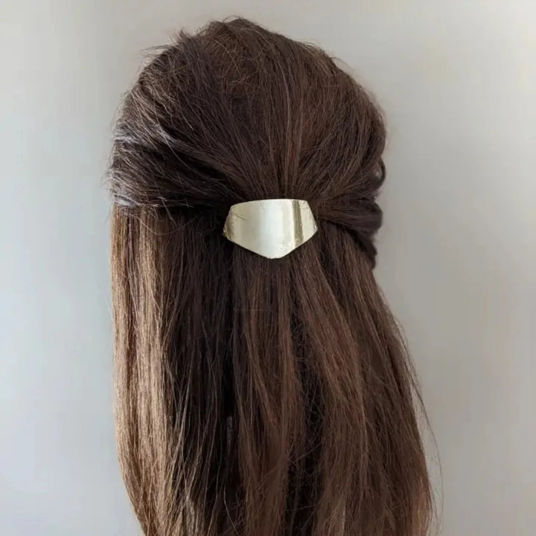 Brass Shield Barrette