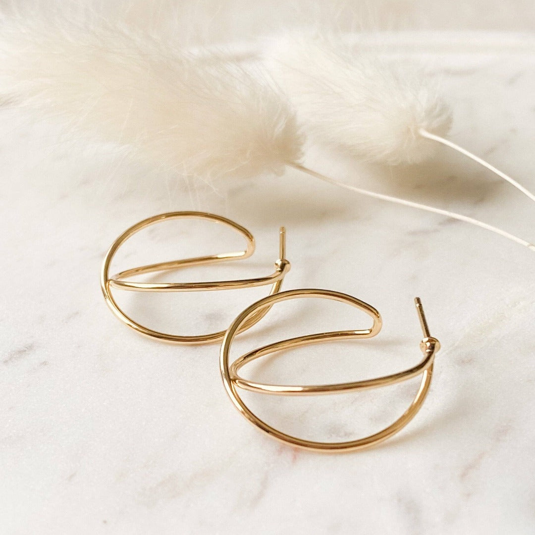 Baby Double Helix Hoops