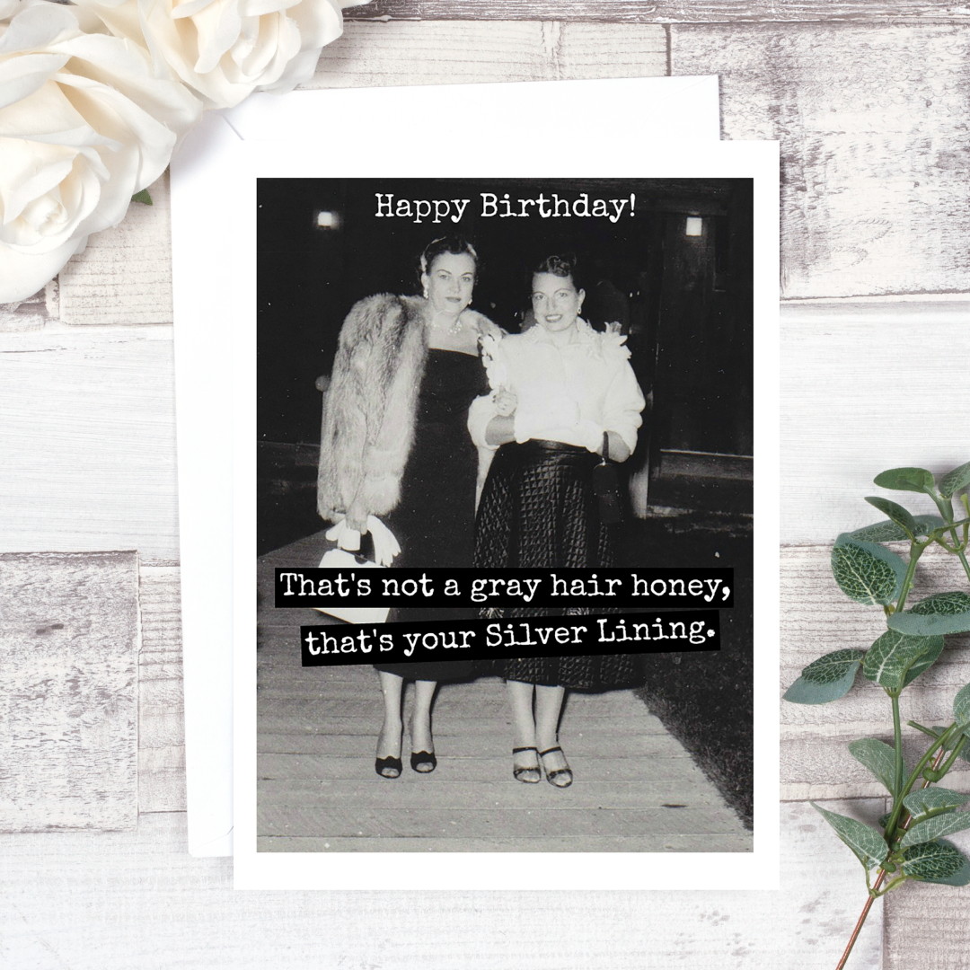Silver Lining Birthday Card