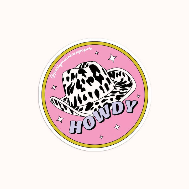 Howdy Hat Sticker