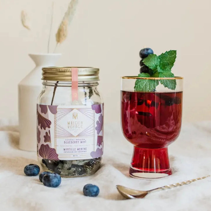 Blueberry Mint Cocktail Infusion Jar