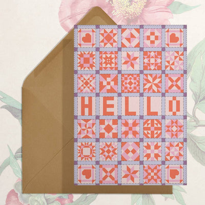 Hello Quilt Card