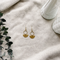 Mini Circle Brass Earrings
