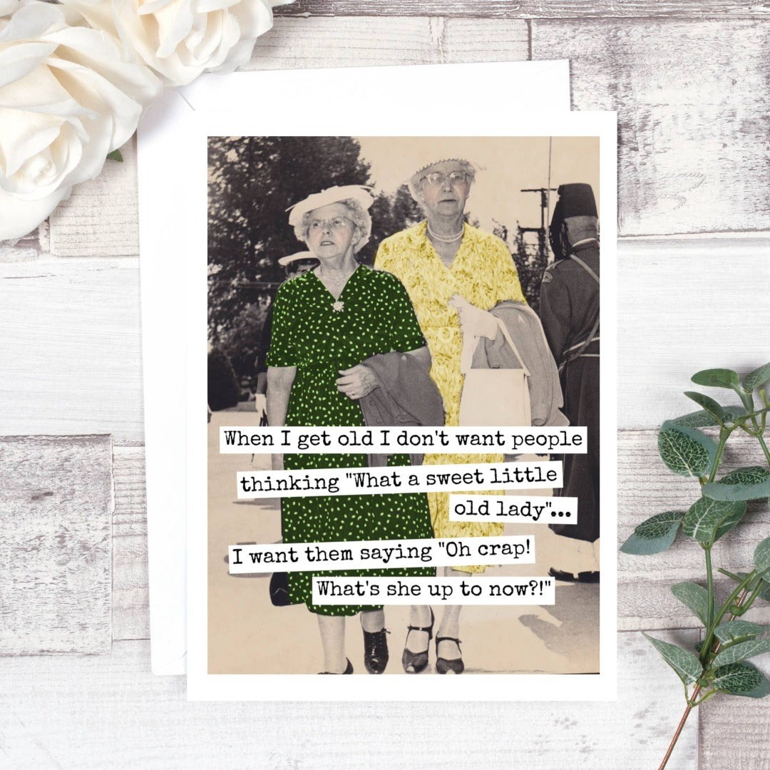 Not Your Sweet Little Old Lady Birthday Card