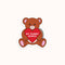 My Tummy Hurts Bear Sticker
