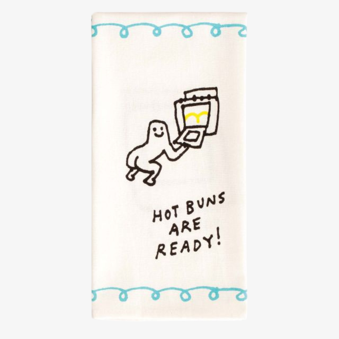 Hot Buns Are Ready Dish Towel