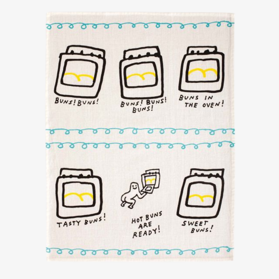 Hot Buns Are Ready Dish Towel