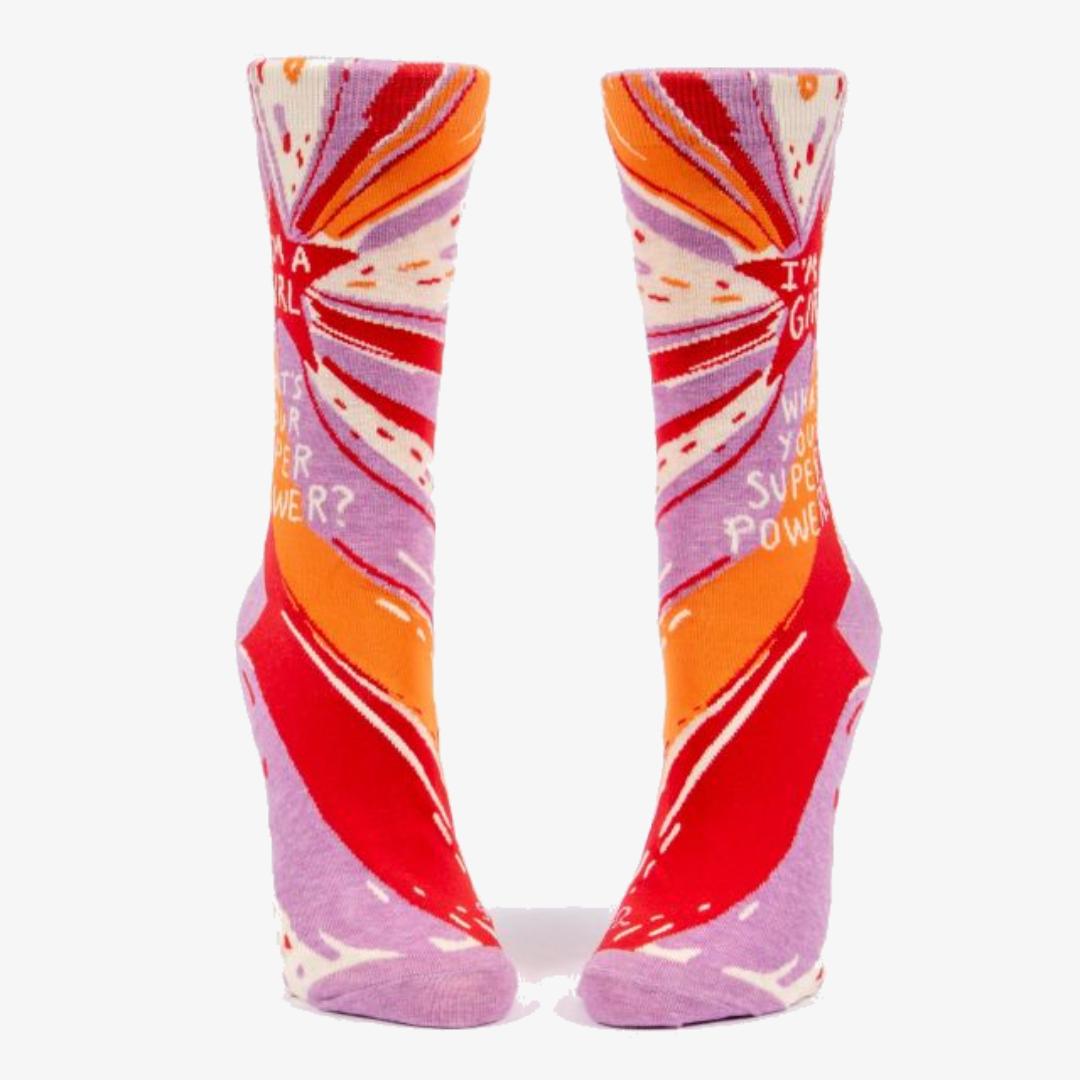 I'm A Girl, What's Your Superpower? Women's Socks