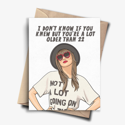 A Lot Older Than 22 Birthday Card