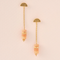 Stone Meteor Earrings / Sunstone & Gold